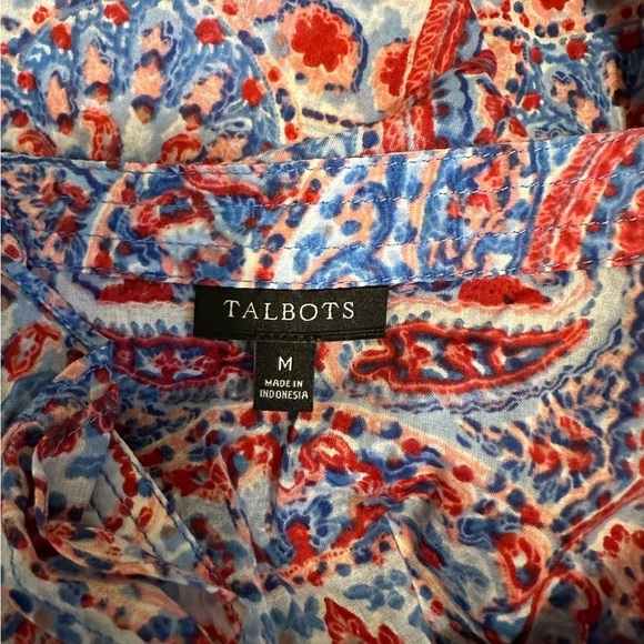 Red & Blue Talbots Blouse - EUC - Picture 10 of 12
